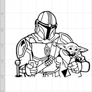 Baby Yoda Vinyl Decal